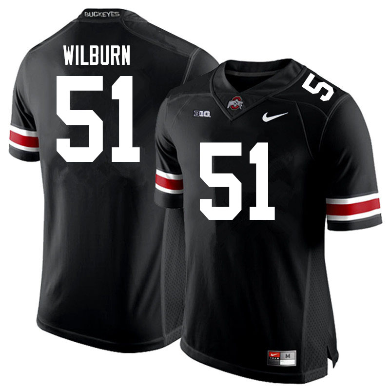 Men #51 Trayvon Wilburn Ohio State Buckeyes College Football Jerseys Sale-Black